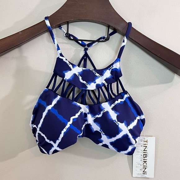 Tinibikini Strappy Tie-Dye Reversible Swim Top - Picture 1 of 12